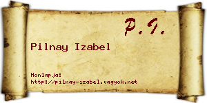 Pilnay Izabel névjegykártya
